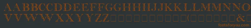 31 Font – Brown Fonts on Black Background