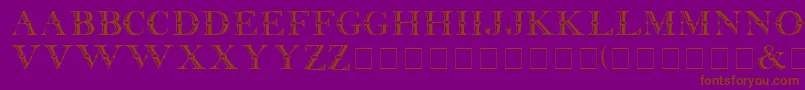 31 Font – Brown Fonts on Purple Background