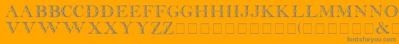 31 Font – Gray Fonts on Orange Background