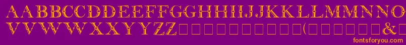 31 Font – Orange Fonts on Purple Background