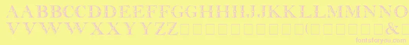 31 Font – Pink Fonts on Yellow Background