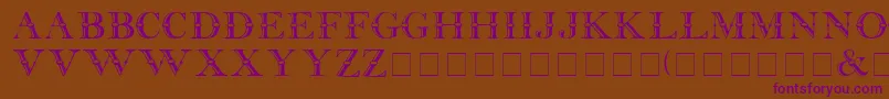 31 Font – Purple Fonts on Brown Background