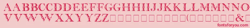 31 Font – Red Fonts on Pink Background