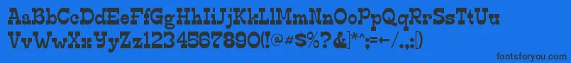 EdmundsRegular Font – Black Fonts on Blue Background