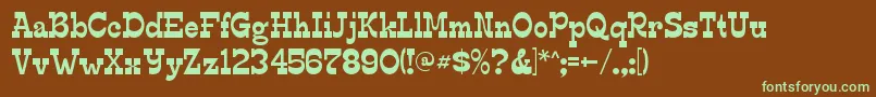 EdmundsRegular Font – Green Fonts on Brown Background