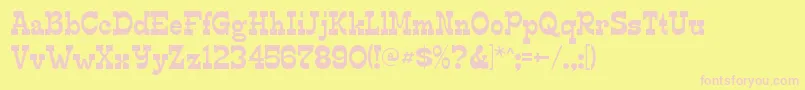 EdmundsRegular Font – Pink Fonts on Yellow Background