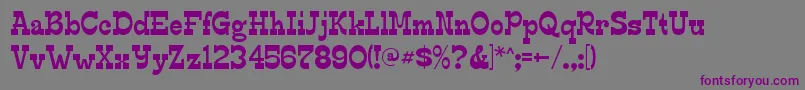 Шрифт EdmundsRegular – фиолетовые шрифты на сером фоне