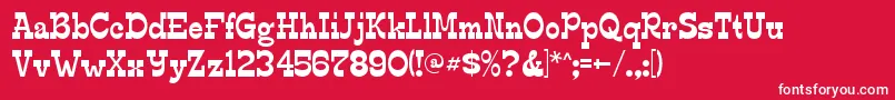 EdmundsRegular Font – White Fonts on Red Background