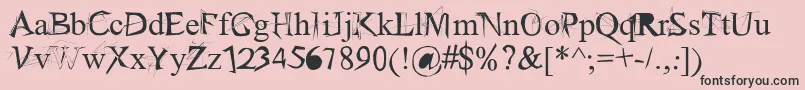 Arachnid Font – Black Fonts on Pink Background