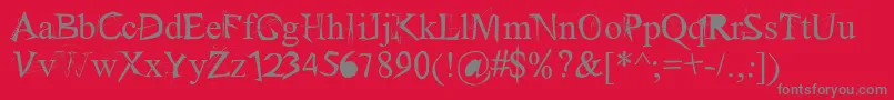 Czcionka Arachnid – szare czcionki na czerwonym tle