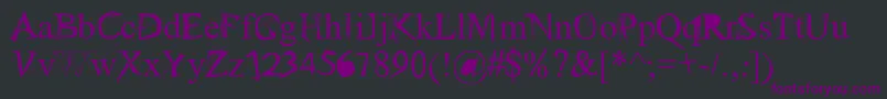 Arachnid Font – Purple Fonts on Black Background
