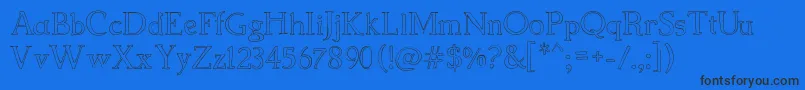 ChildrenSBook Font – Black Fonts on Blue Background