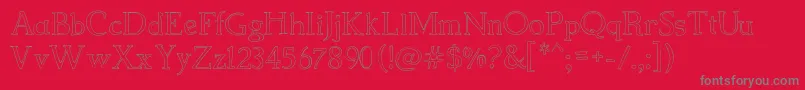 ChildrenSBook Font – Gray Fonts on Red Background