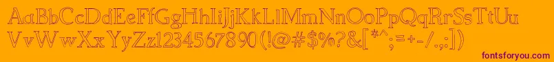 ChildrenSBook Font – Purple Fonts on Orange Background