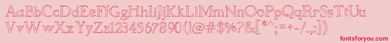 ChildrenSBook Font – Red Fonts on Pink Background