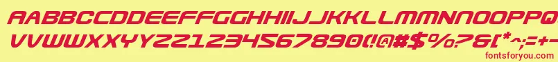 Шрифт UsuziItalic – красные шрифты на жёлтом фоне