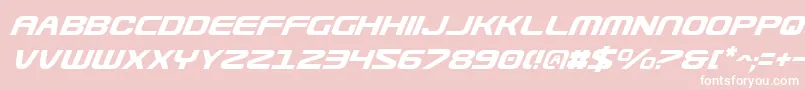UsuziItalic Font – White Fonts on Pink Background