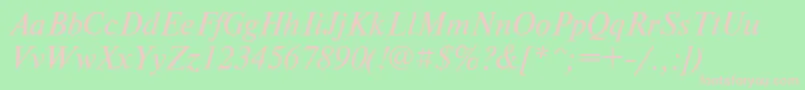 Nwt56C Font – Pink Fonts on Green Background