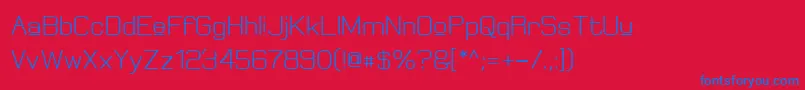 ElgethyUpperBold-Schriftart – Blaue Schriften auf rotem Hintergrund