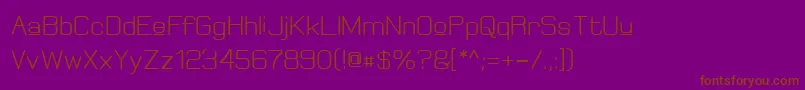 ElgethyUpperBold-fontti – ruskeat fontit violetilla taustalla