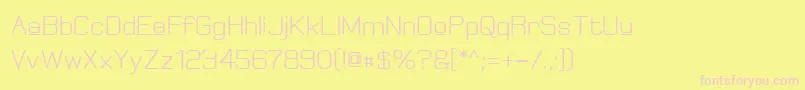ElgethyUpperBold-fontti – vaaleanpunaiset fontit keltaisella taustalla