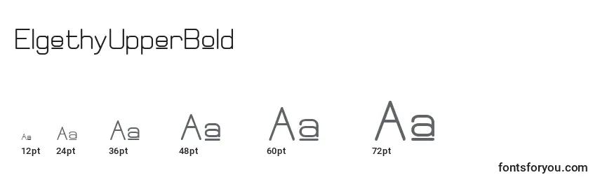 ElgethyUpperBold Font Sizes
