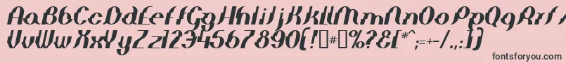 フォントElephantManItalic – ピンクの背景に黒い文字