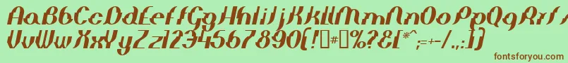 ElephantManItalic Font – Brown Fonts on Green Background