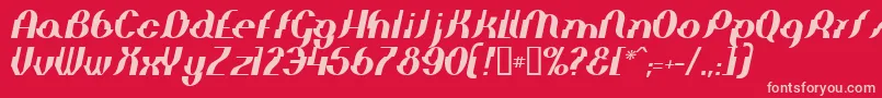 フォントElephantManItalic – 赤い背景にピンクのフォント