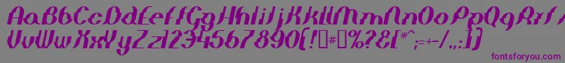 ElephantManItalic Font – Purple Fonts on Gray Background