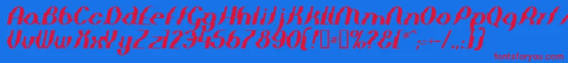 ElephantManItalic Font – Red Fonts on Blue Background