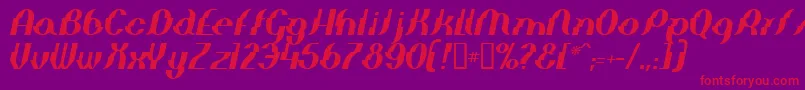 ElephantManItalic Font – Red Fonts on Purple Background