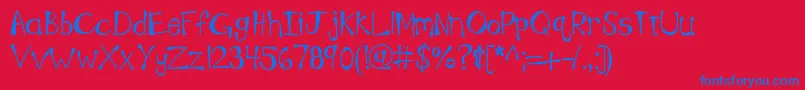 fuente Kbmoonlightfalls – Fuentes Azules Sobre Fondo Rojo