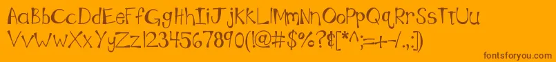 fuente Kbmoonlightfalls – Fuentes Marrones Sobre Fondo Naranja