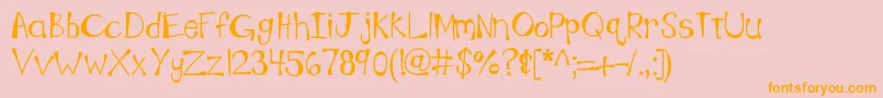 Kbmoonlightfalls Font – Orange Fonts on Pink Background