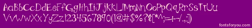 Kbmoonlightfalls Font – Pink Fonts on Purple Background