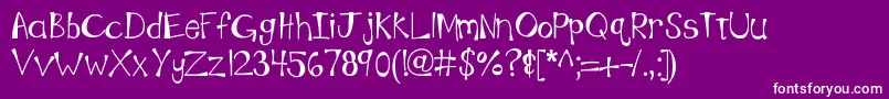 Kbmoonlightfalls Font – White Fonts on Purple Background