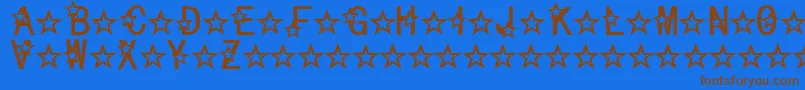 Celestial Font – Brown Fonts on Blue Background