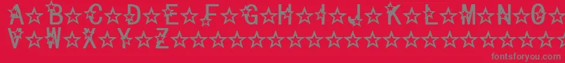 Police Celestial – polices grises sur fond rouge