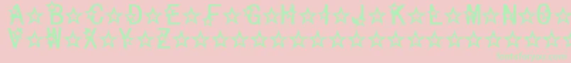 Celestial Font – Green Fonts on Pink Background