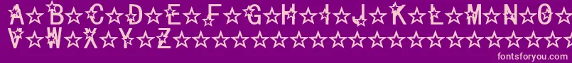 Celestial Font – Pink Fonts on Purple Background