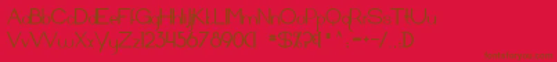 Arrivalsanddeparturesbold Font – Brown Fonts on Red Background