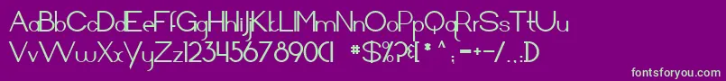 Arrivalsanddeparturesbold Font – Green Fonts on Purple Background