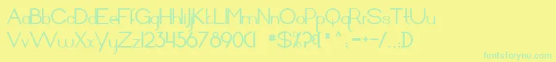 Arrivalsanddeparturesbold Font – Green Fonts on Yellow Background