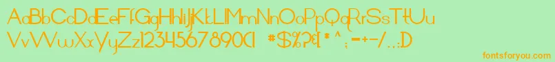 Arrivalsanddeparturesbold Font – Orange Fonts on Green Background