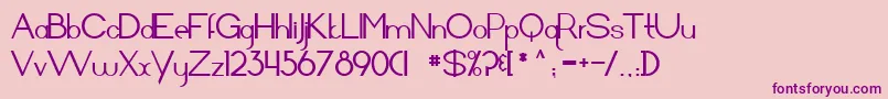 Arrivalsanddeparturesbold Font – Purple Fonts on Pink Background