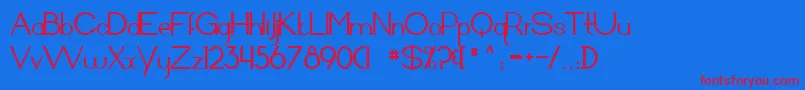 Arrivalsanddeparturesbold Font – Red Fonts on Blue Background