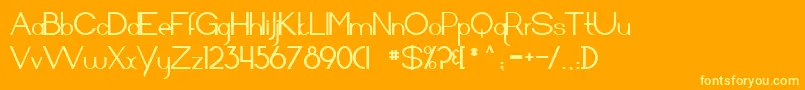 Arrivalsanddeparturesbold Font – Yellow Fonts on Orange Background