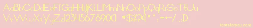 Arrivalsanddeparturesbold Font – Yellow Fonts on Pink Background