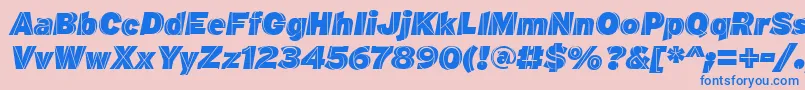 fuente M.F.PlexusItalic – Fuentes Azules Sobre Fondo Rosa